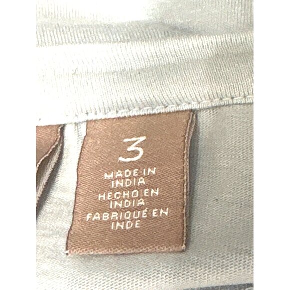 Chicos Light Blue Green Sequin Striped Long Sleeve Top Blouse Size 3 - Picture 6 of 12